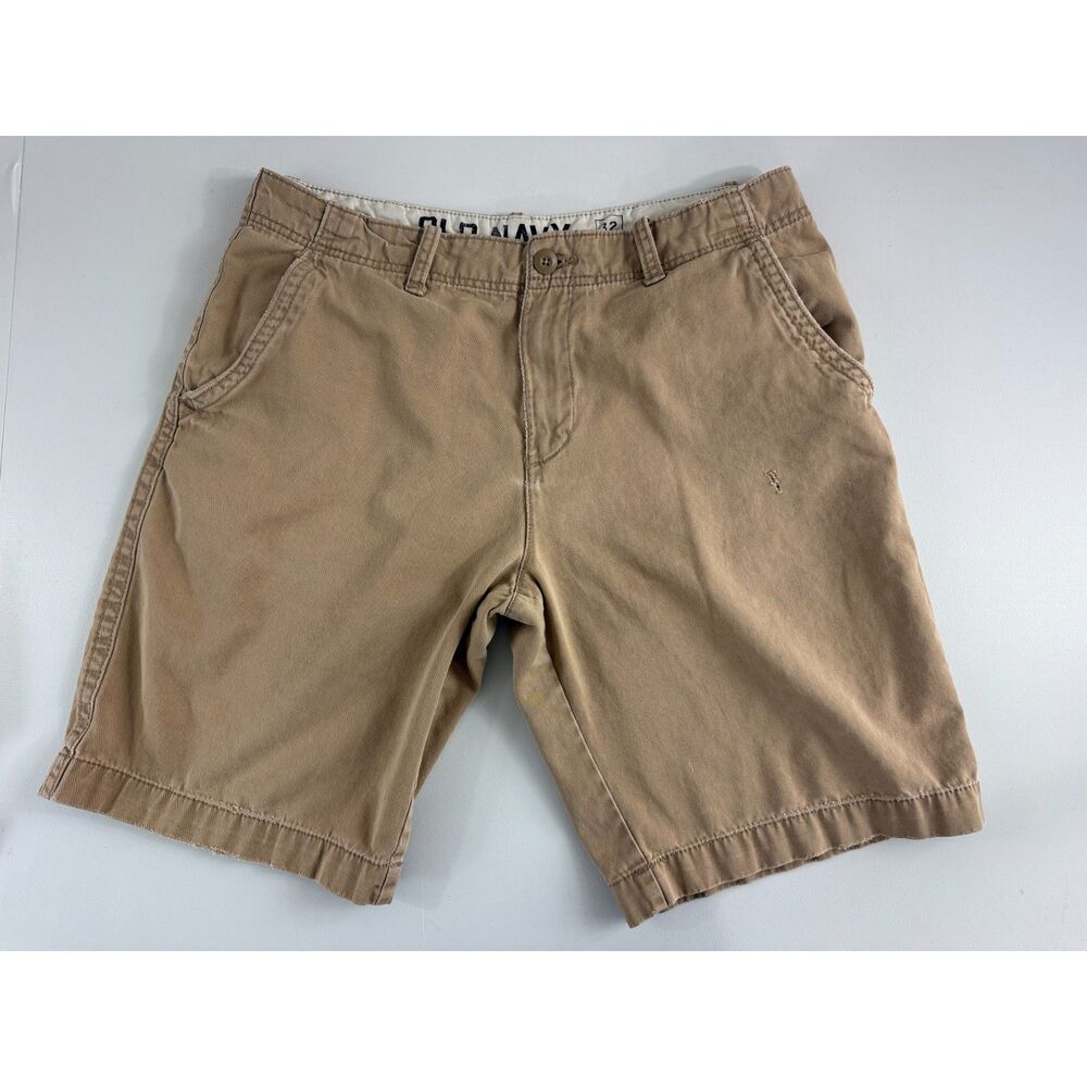 Old Navy Men's Shorts Size 32 Khaki Tan Cotton Chino Flat Front Casual